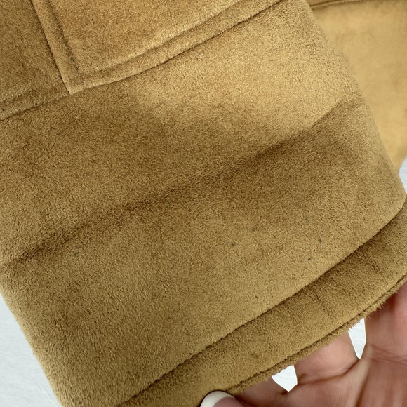 Gallery Woman Jacket Womens 1X Brown Faux Suede Sherpa Lined Button Coat Winter - Picture 9 of 15